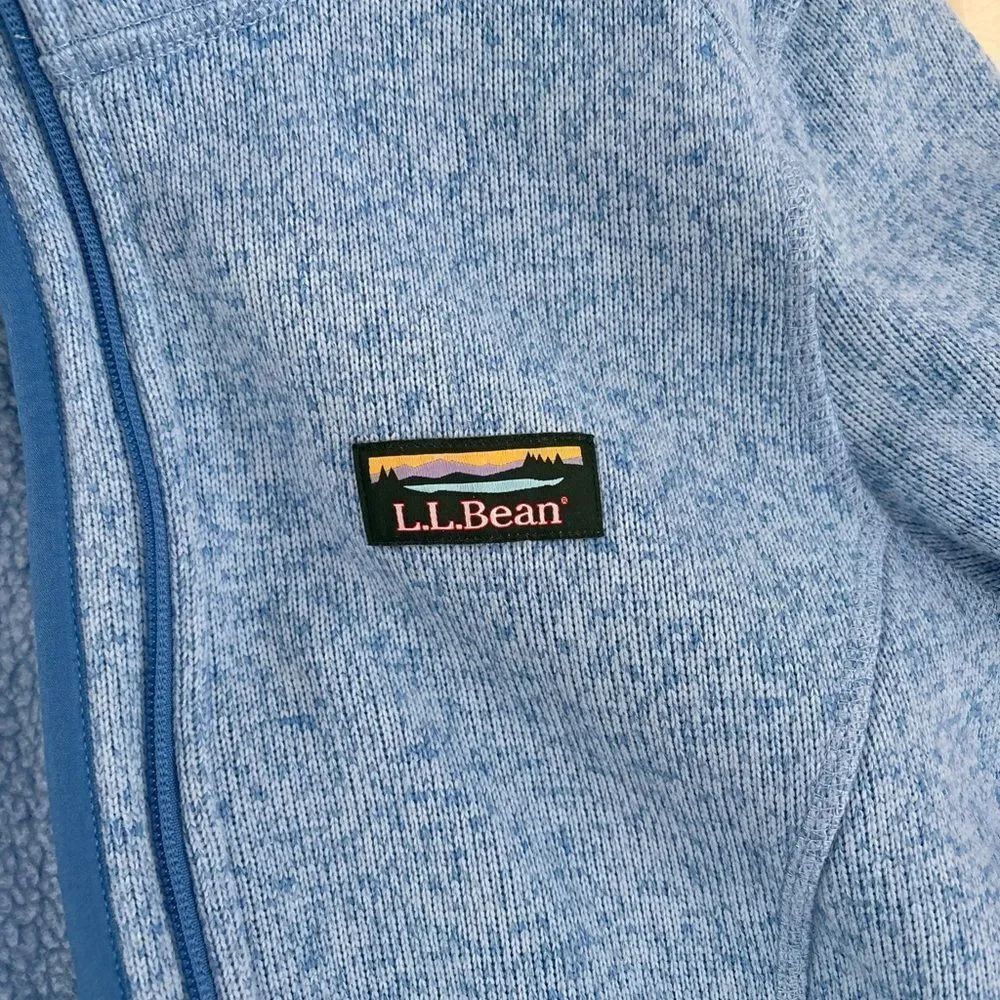 L.L.Bean Sweater Fleece Full-Zip Jacket Small Tall - Picture 4 of 10